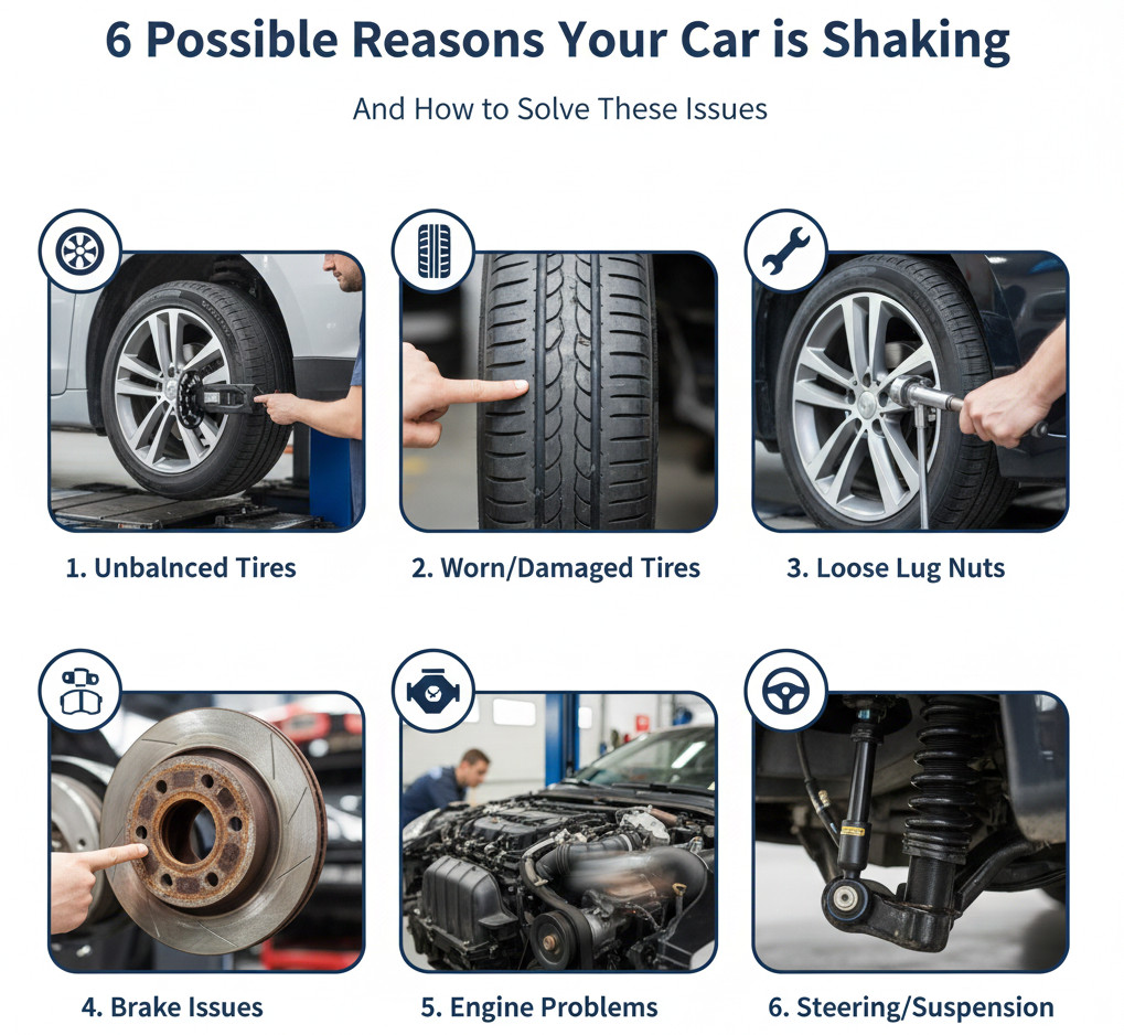 reasons why your car is shaking