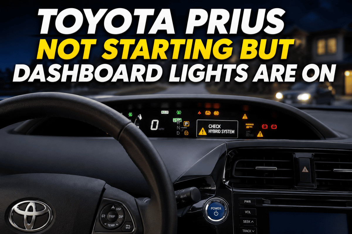 toyota prius not starting but dashboard lights are on