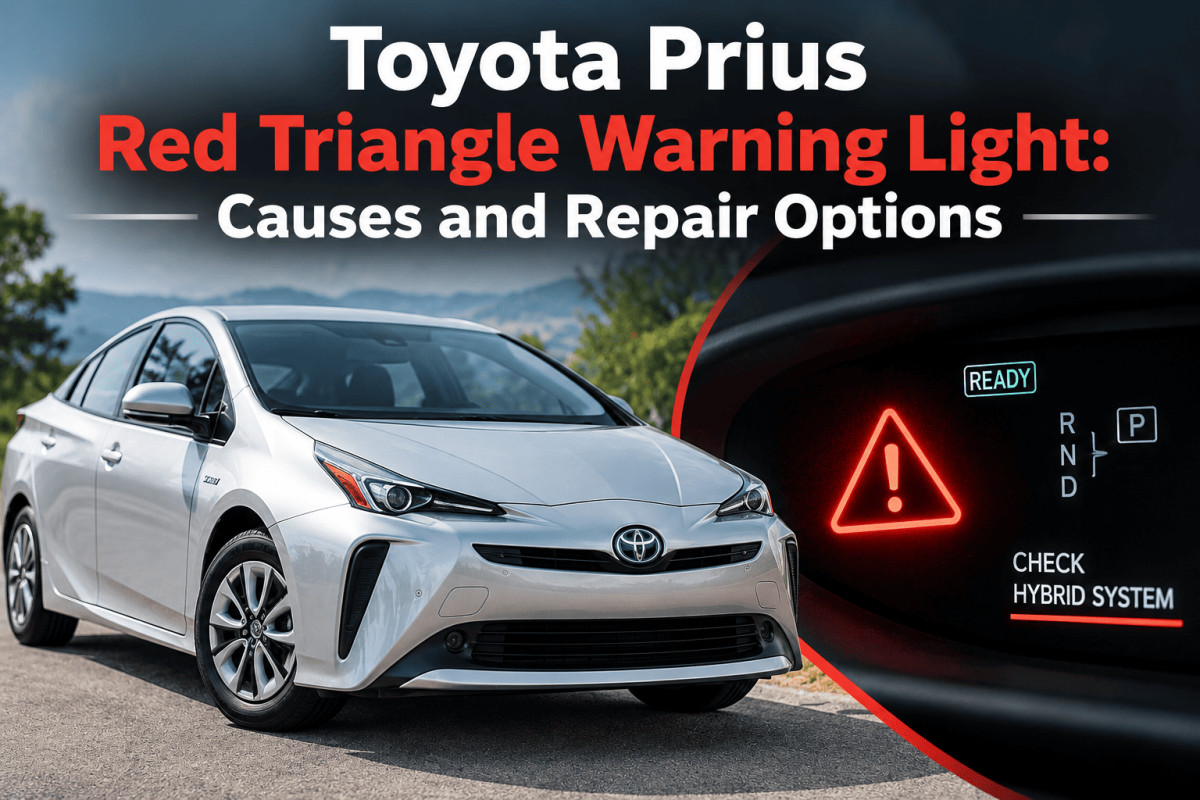 toyota prius red triangle warning light